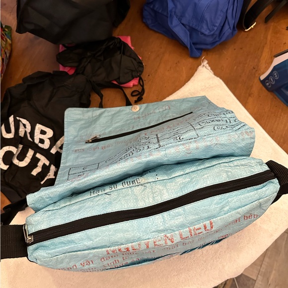 Vintage Gecko Traders Recycled Rice Bag School Bag - Picture 3 of 6